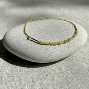 Gold Plated Silver Bracelet with Yellow Diamonds