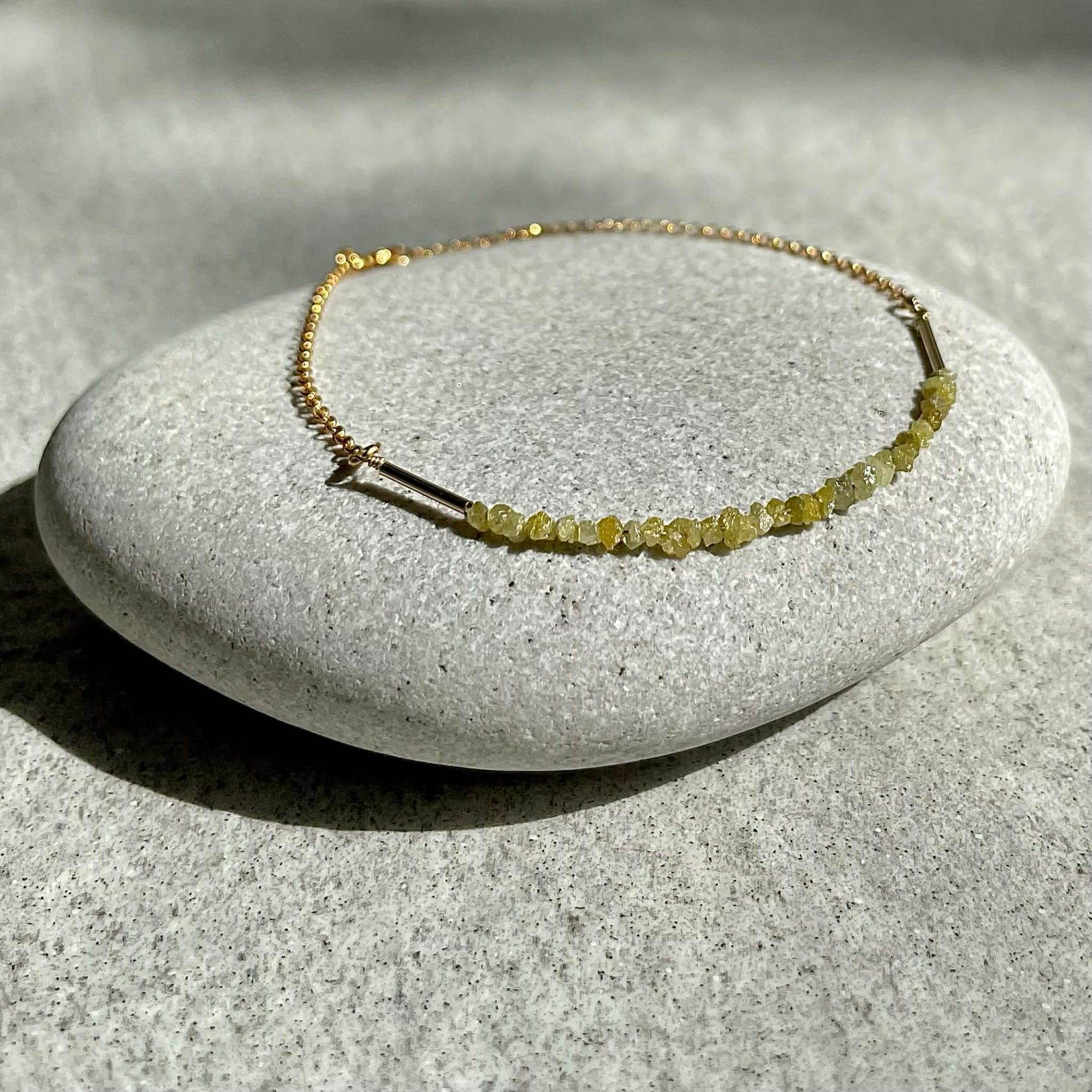 Gold Plated Silver Bracelet with Yellow Diamonds