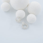Gold Plated Silver Earrings "Coral Full Moon"
