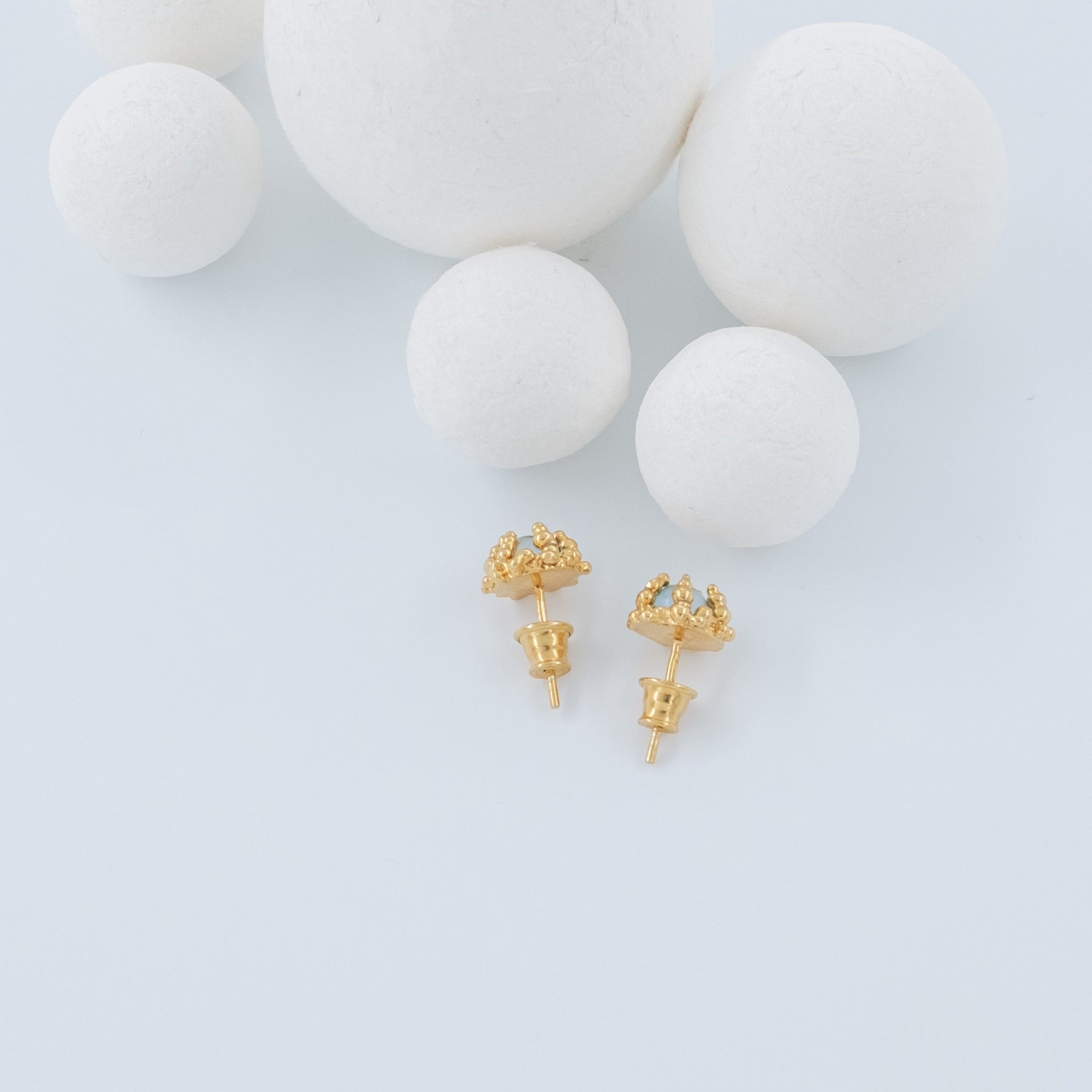 Gold Plated Silver Earrings "By the Water"