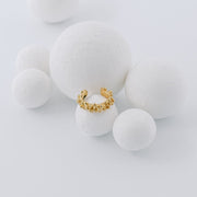 Gold Plated Silver Ear Cuff "Coral Moon"