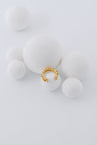 Gold Plated Silver Ear Cuff "Coral Moon"