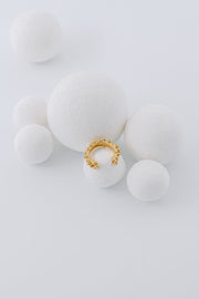 Gold Plated Silver Ear Cuff "Coral Moon"