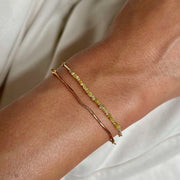 Gold Plated Silver Bracelet with Yellow Diamonds