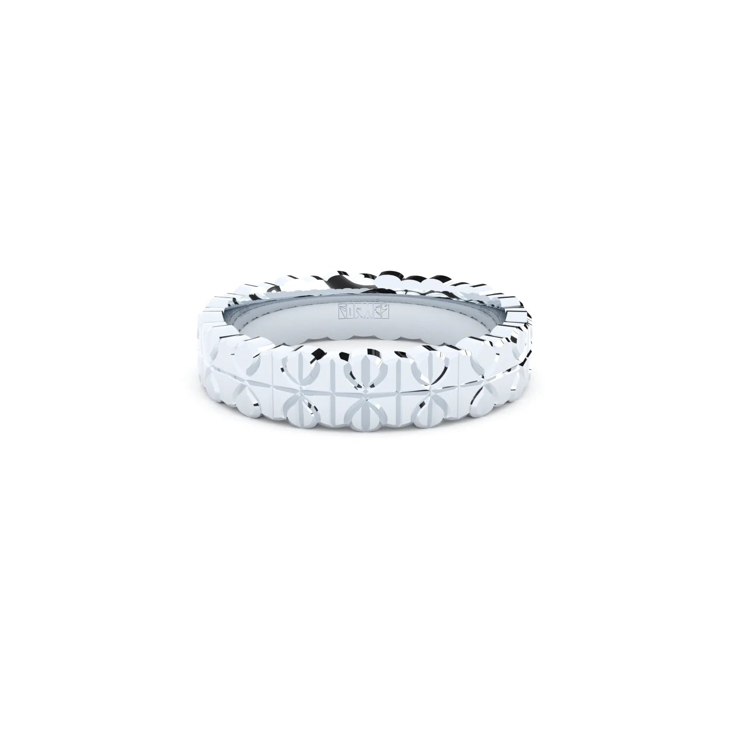 Modern and edgy yet comfortable and timeless wedding ring. Wedding ring handcrafted in solid recycled white gold. Ring is made by hand with the best quality and craftsmanship.