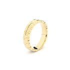 Modern and edgy yet comfortable and timeless wedding ring. Wedding ring handcrafted in solid recycled yellow gold. Ring is made by hand with the best quality and craftsmanship.