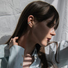 Silver Ear Cuff "Coral Moon"