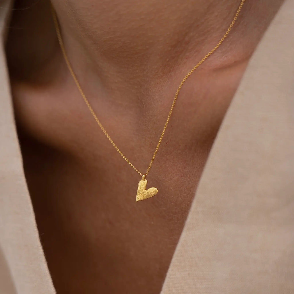 Gold Plated Silver Necklace "Heart"