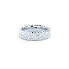 Modern and edgy yet comfortable and timeless wedding ring. Wedding ring handcrafted in solid recycled white gold, decorated with premium lab grown diamonds.