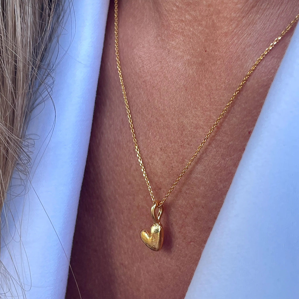 Gold Plated Silver Necklace "Mini Heart"