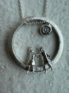 Silver Necklace with Diamond "All Around Us"