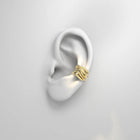 Rose Gold Ear Cuff with Diamonds "Bare Souls. Five-Threads"