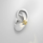 Rose Gold Ear Cuff with Diamonds "Bare Souls. Five-Threads"