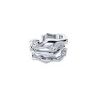 White Gold Ear Cuff with Diamonds "Bare Souls. Three-Threads"