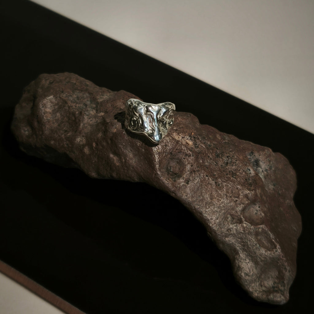 Silver Ear Cuff "Melted"