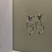 Silver Earrings "Aves", Large