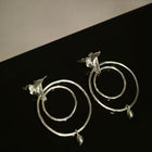 Silver Earrings "Aves", Large