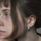 Silver Earrings "Aves", Medium