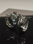 Silver Earrings "Aves", Medium