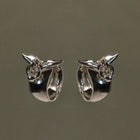 Silver Earrings "Aves", Medium