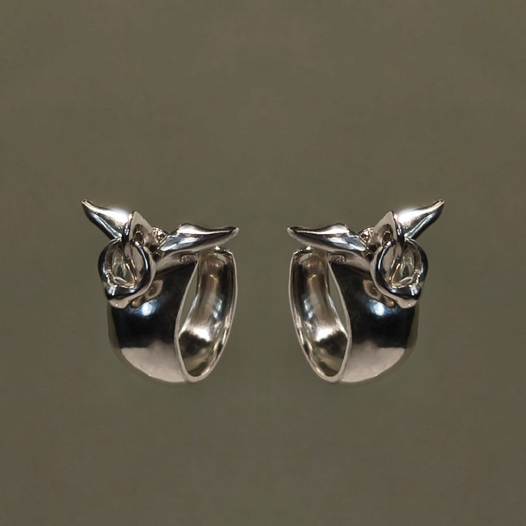 Silver Earrings "Aves", Medium