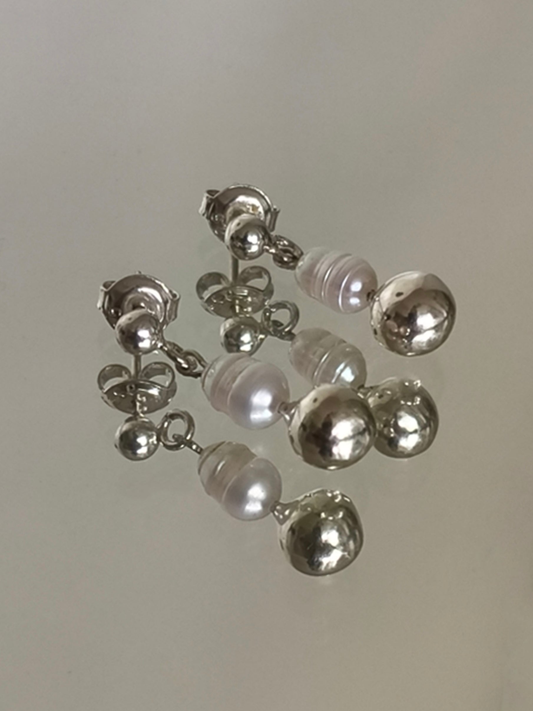 Silver Earrings with Pearls "Vitamin P"