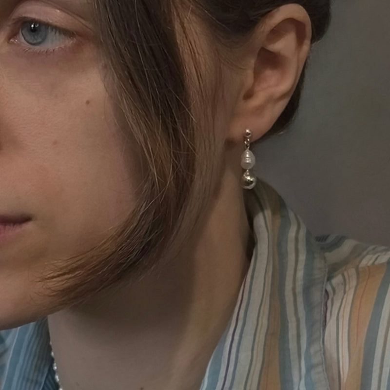 Silver Earrings with Pearls "Vitamin P"