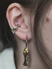 Gold Plated Silver Earrings "Yin&Yang"