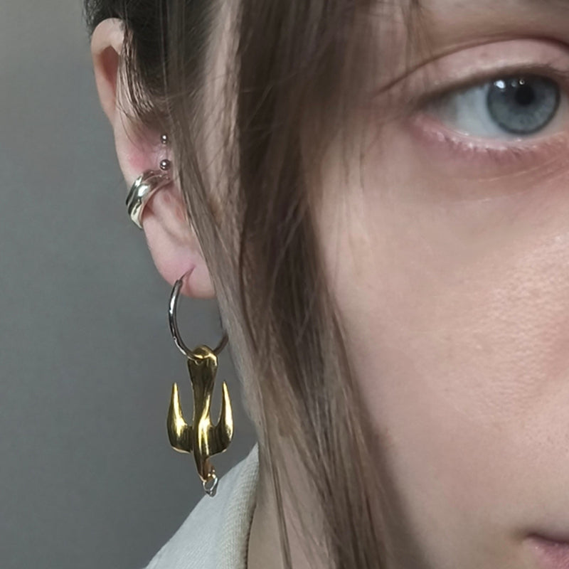 Gold Plated Silver Earrings "Yin&Yang"