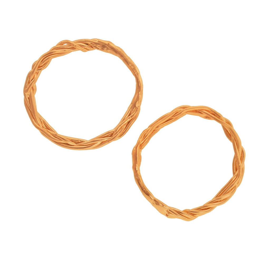 Auksuoti auskarai „Handweavers Circles“