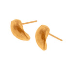 Gold Plated Silver Stud Earrings "Exploaring Sardis", (small)