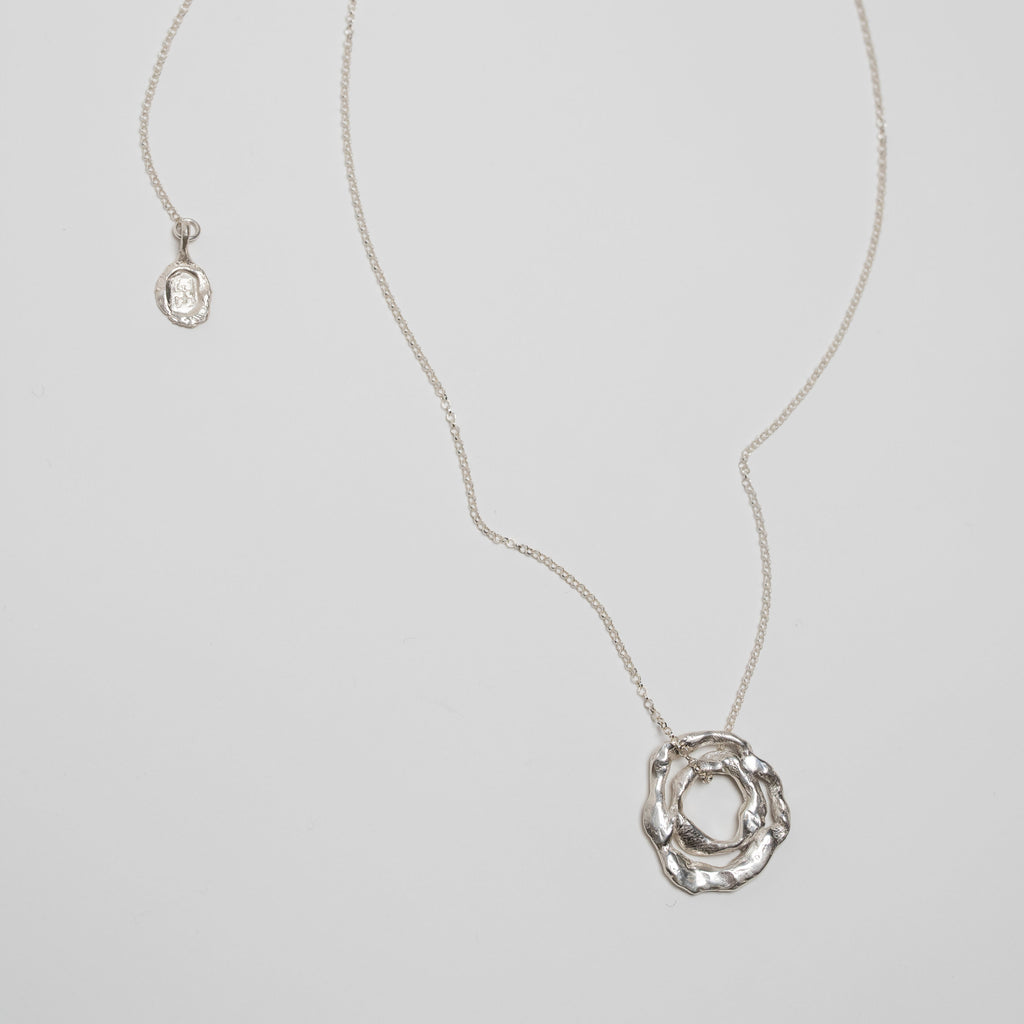 Silver Necklace "Circulating Meaning"