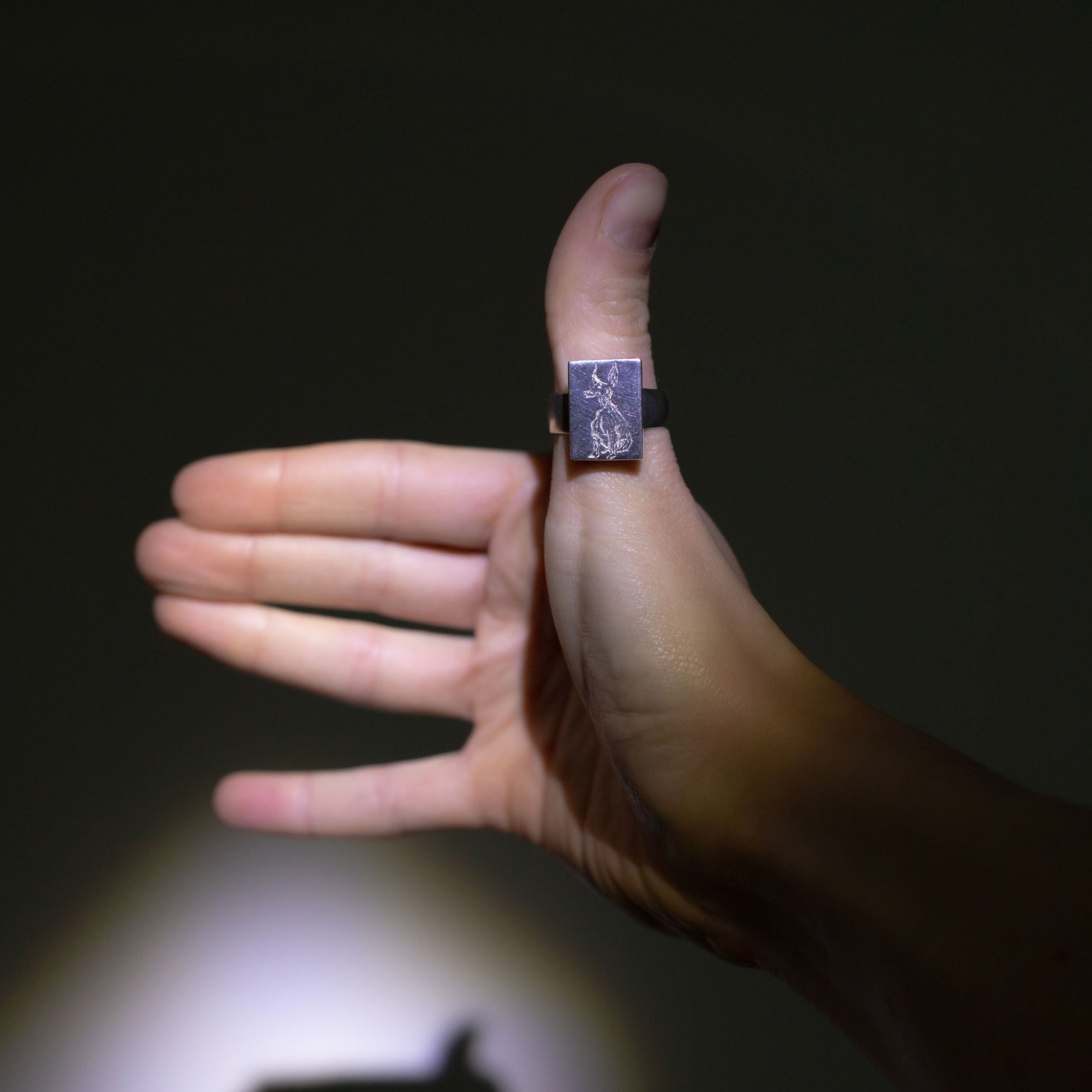 Silver Ring "Watch Me Barking"