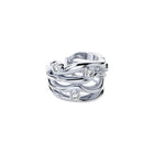 White Gold Ear Cuff with Diamonds "Bare Souls. Four-Threads"