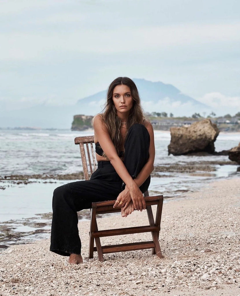 Gold Plated Pearl Necklace "New Winds"