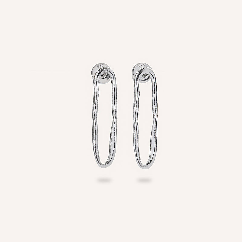 Silver Earrings "Mini Oval"