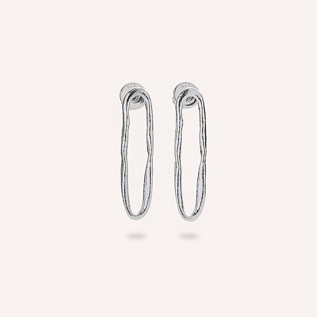 Silver Earrings "Mini Oval"