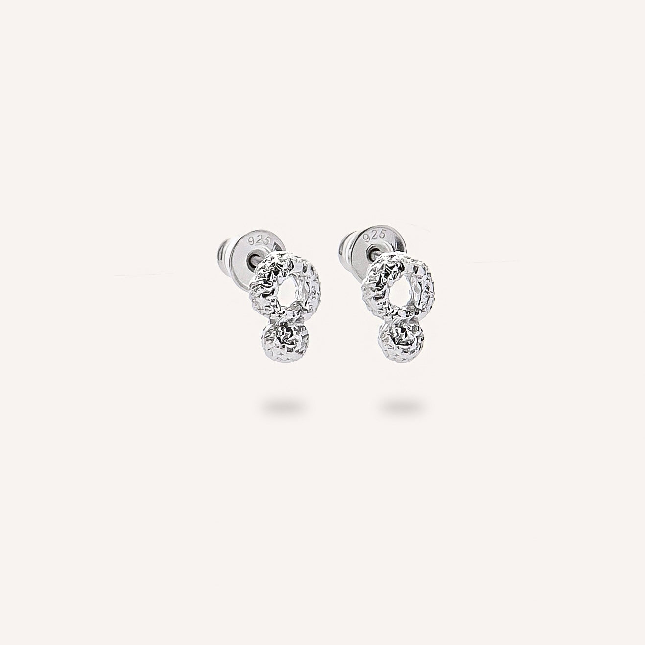 Silver Earrings "Rough Mini"
