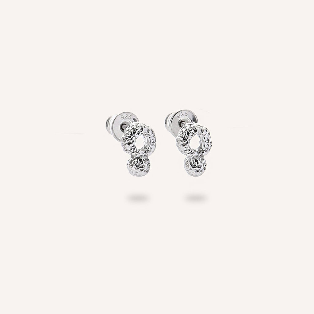 Silver Earrings "Rough Mini"