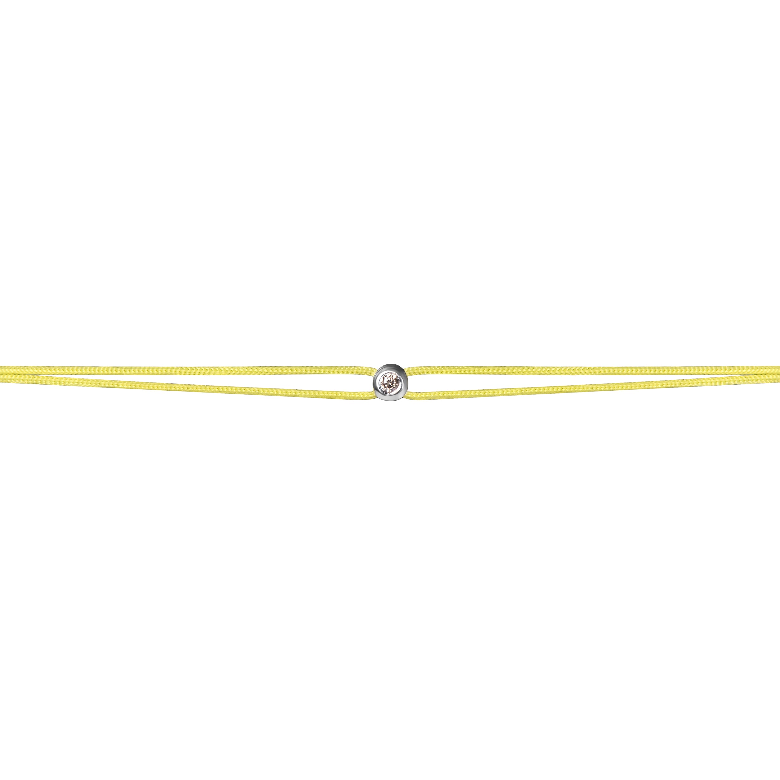 Full Moon Diamond & Tourmaline Yellow Thread Bracelet | Homegrown Market