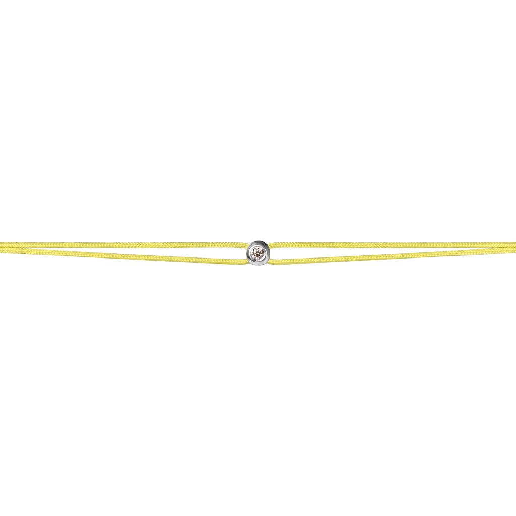 Diamond & Yellow Thread Bracelet