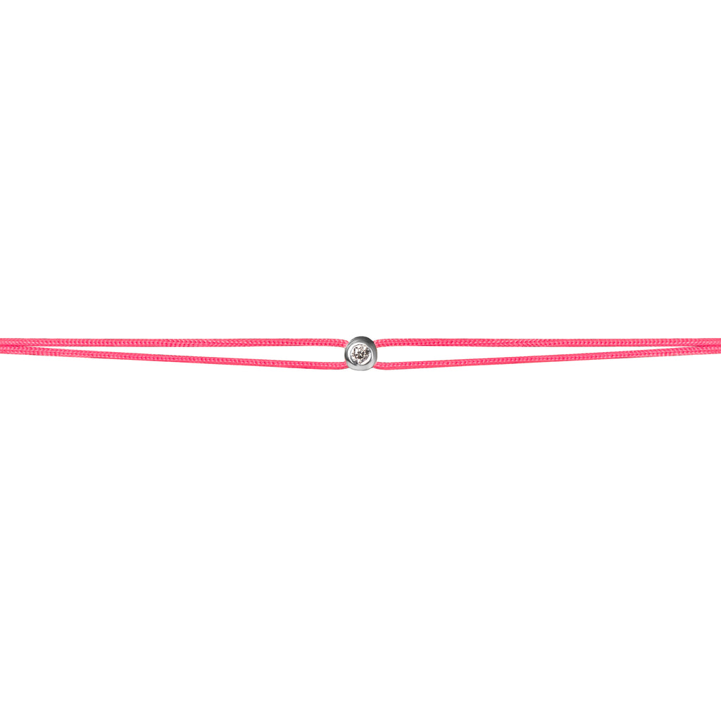 Diamond & Pink Thread Bracelet
