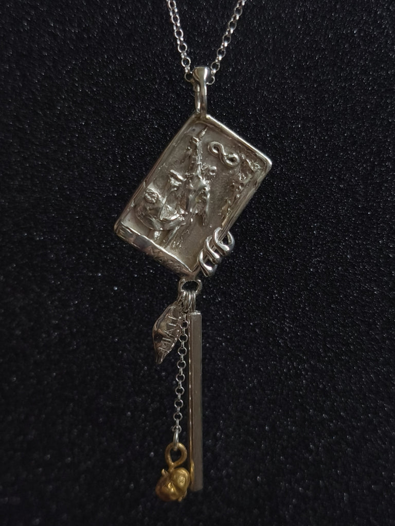 Silver Necklace "Lucky Charm. El Mago"