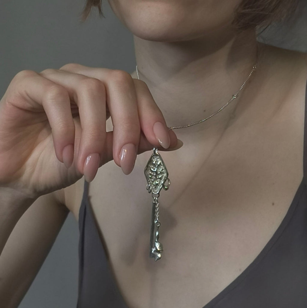 Silver Necklace "Lucky Charm. Ruth"