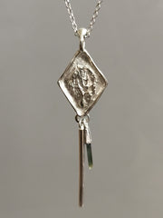 Silver & Tourmaline Necklace "Lucky Charm. Sweet Willow"