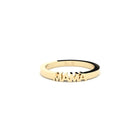 Yellow gold ring with word 'MAMA' by Formes.