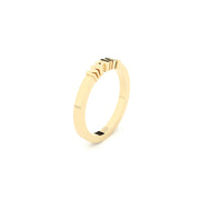 Yellow gold ring with word 'MAMA' by Formes.