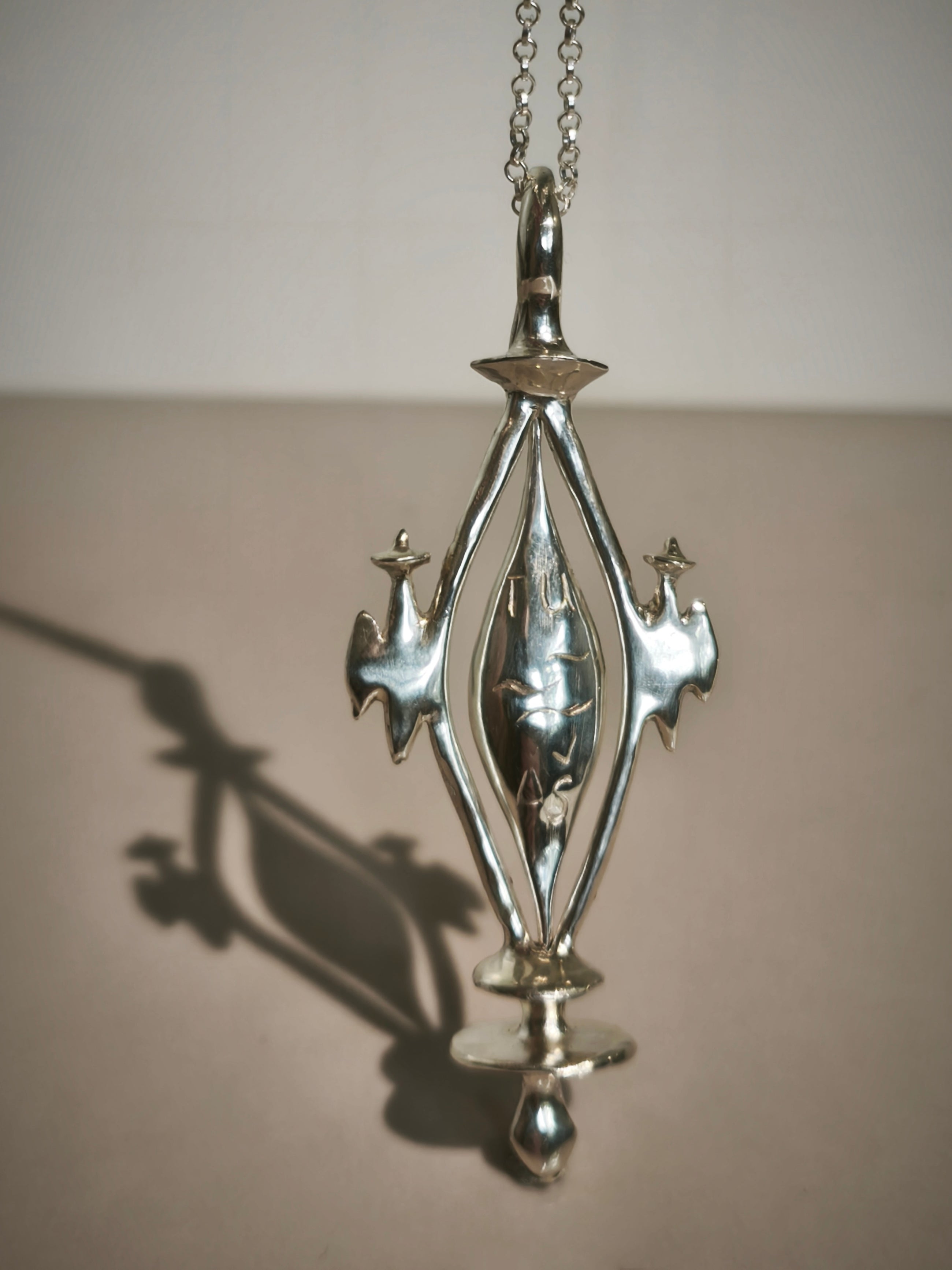 Silver Necklace "Tu ~~~ Aš"