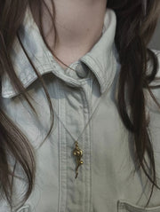 Gold Plated Silver Necklace "Master Key"