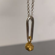 Gold Plated Silver Necklace "Mini Garlic"